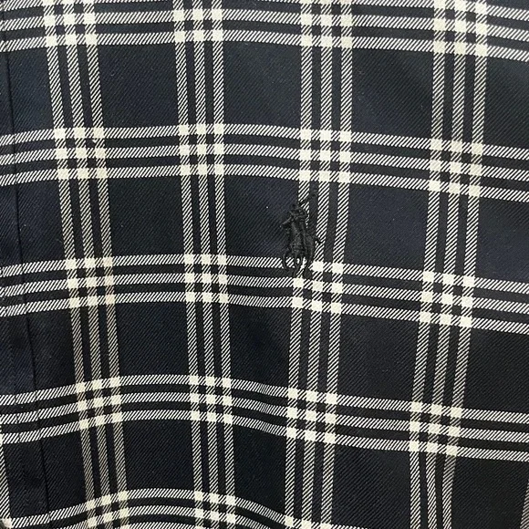 Ralph Lauren NWOT Black and White Plaid Cotton Shirt SZ XL - Picture 6 of 10